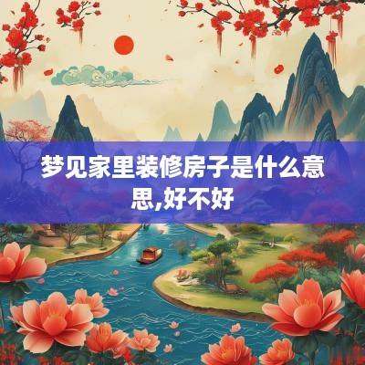 梦见家里装修房子是什么意思,好不好