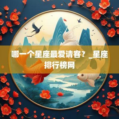 哪一个星座最爱请客？_星座排行榜网