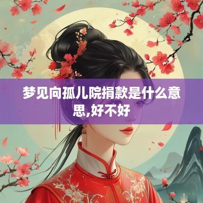 梦见向孤儿院捐款是什么意思,好不好