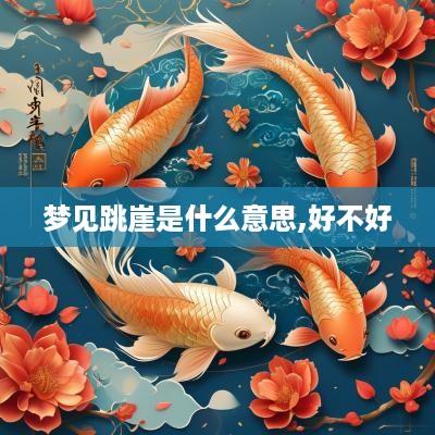梦见跳崖是什么意思,好不好