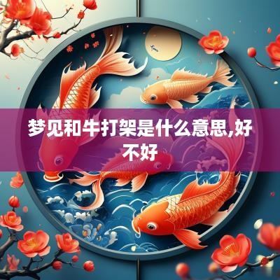 梦见和牛打架是什么意思,好不好