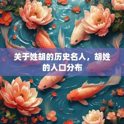 关于姓胡的历史名人，胡姓的人口分布