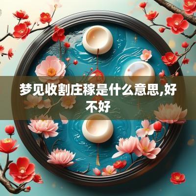 梦见收割庄稼是什么意思,好不好
