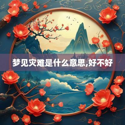梦见灾难是什么意思,好不好