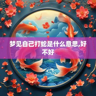 梦见自己打蛇是什么意思,好不好