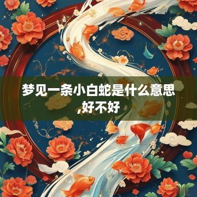 梦见一条小白蛇是什么意思,好不好
