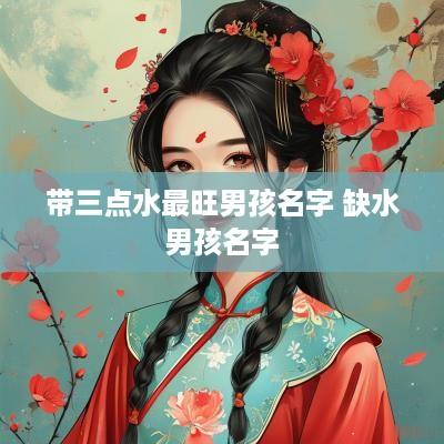 带三点水最旺男孩名字 缺水男孩名字
