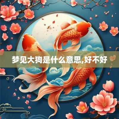 梦见大狗是什么意思,好不好
