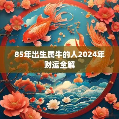 85年出生属牛的人2025年财运全解