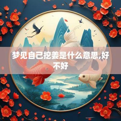 梦见自己挖姜是什么意思,好不好