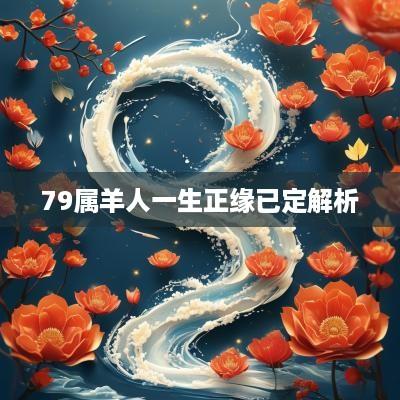79属羊人一生正缘已定解析