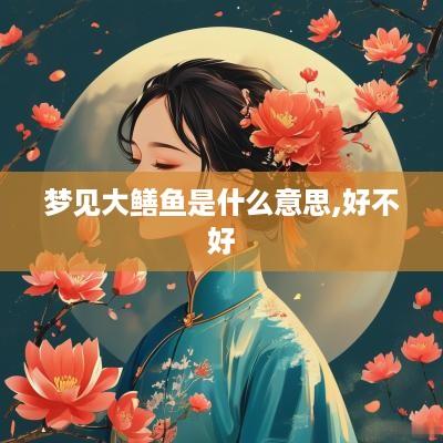 梦见大鳝鱼是什么意思,好不好