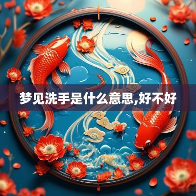 梦见洗手是什么意思,好不好