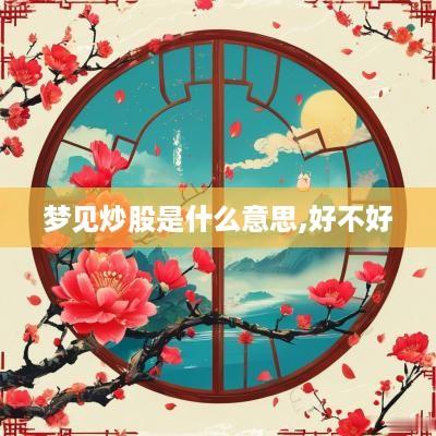 梦见炒股是什么意思,好不好