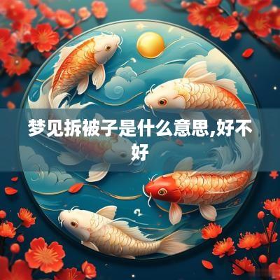 梦见拆被子是什么意思,好不好
