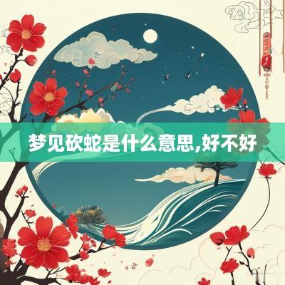 梦见砍蛇是什么意思,好不好