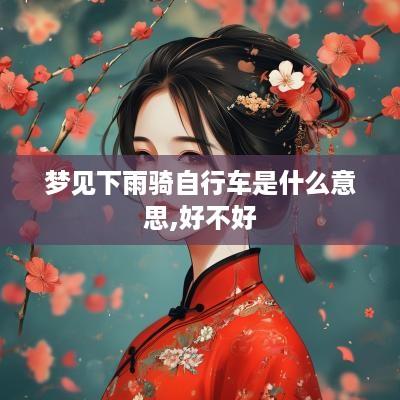 梦见下雨骑自行车是什么意思,好不好