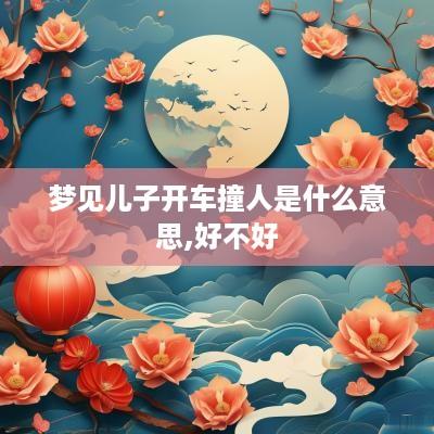 梦见儿子开车撞人是什么意思,好不好