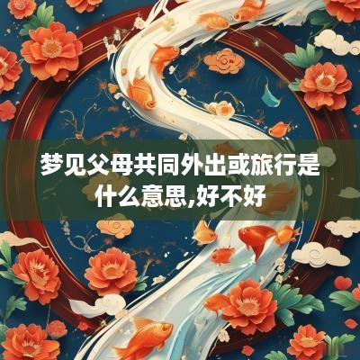梦见父母共同外出或旅行是什么意思,好不好