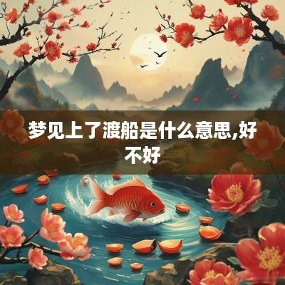 梦见上了渡船是什么意思,好不好