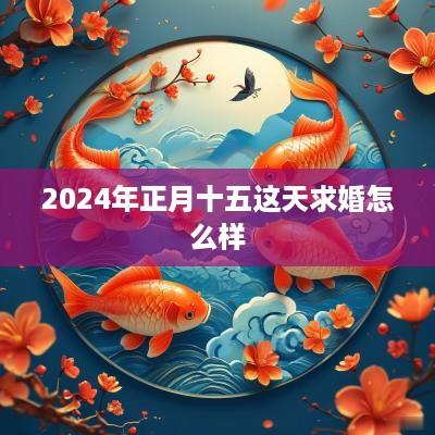 2025年正月十五这天求婚怎么样
