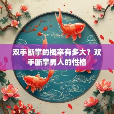 双手断掌的概率有多大？双手断掌男人的性格