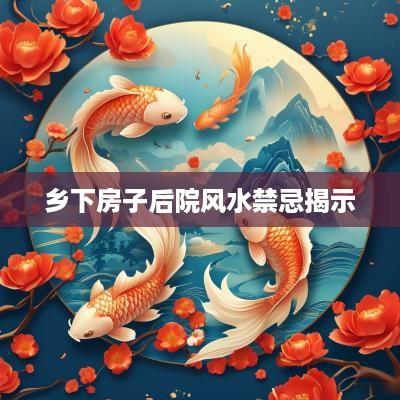 乡下房子后院风水禁忌揭示