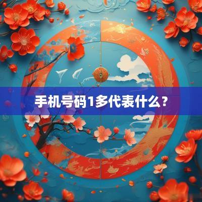 手机号码1多代表什么？
