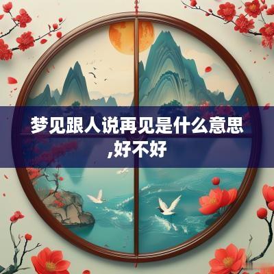 梦见跟人说再见是什么意思,好不好