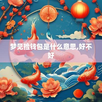 梦见捡钱包是什么意思,好不好