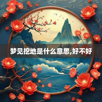 梦见挖地是什么意思,好不好