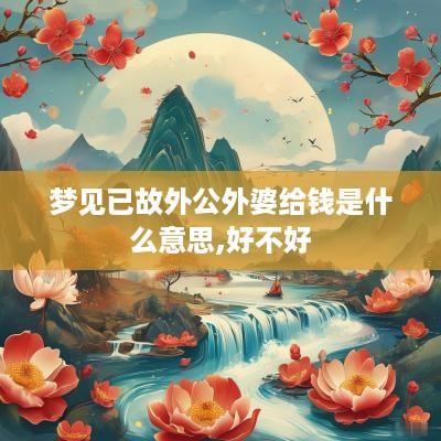梦见已故外公外婆给钱是什么意思,好不好