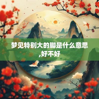 梦见特别大的脚是什么意思,好不好