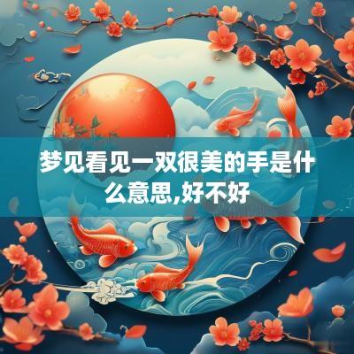 梦见看见一双很美的手是什么意思,好不好