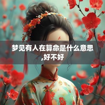 梦见有人在算命是什么意思,好不好