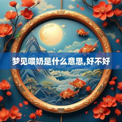 梦见喂奶是什么意思,好不好