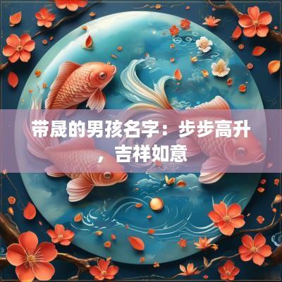 带晟的男孩名字：步步高升，吉祥如意