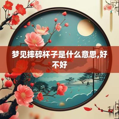 梦见摔碎杯子是什么意思,好不好