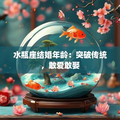水瓶座结婚年龄：突破传统，敢爱敢娶