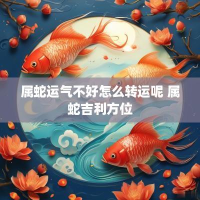 属蛇运气不好怎么转运呢 属蛇吉利方位
