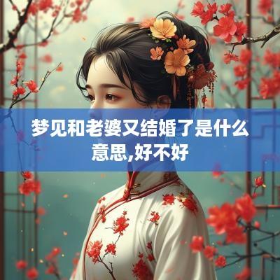 梦见和老婆又结婚了是什么意思,好不好