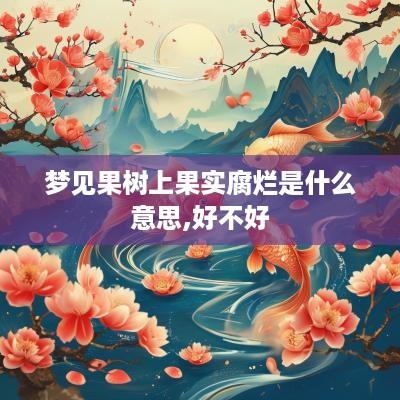 梦见果树上果实腐烂是什么意思,好不好