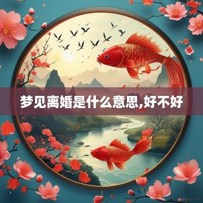 梦见离婚是什么意思,好不好