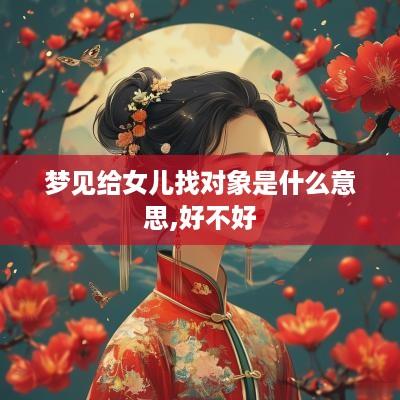 梦见给女儿找对象是什么意思,好不好