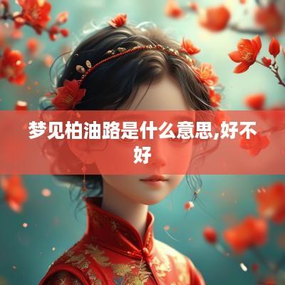 梦见柏油路是什么意思,好不好