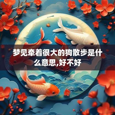 梦见牵着很大的狗散步是什么意思,好不好