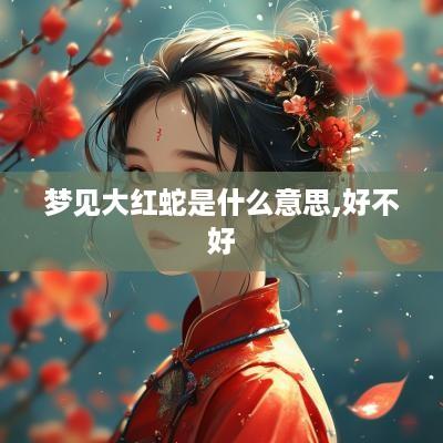 梦见大红蛇是什么意思,好不好