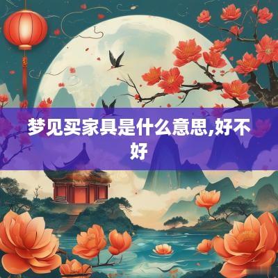 梦见买家具是什么意思,好不好