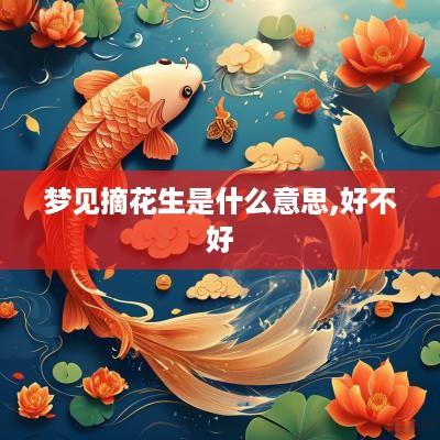 梦见摘花生是什么意思,好不好