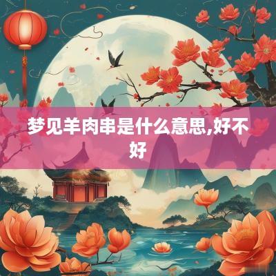 梦见羊肉串是什么意思,好不好
